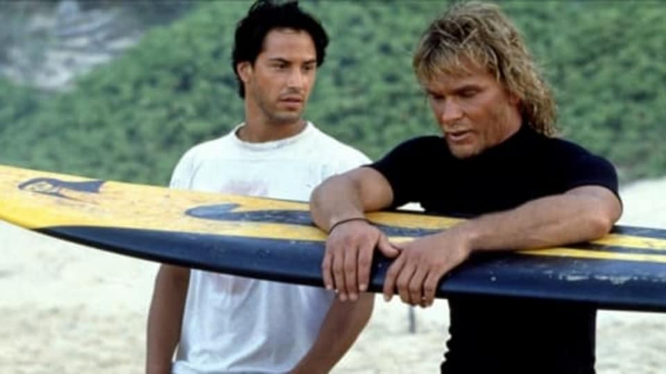 Keanu Reeves a Patrick Swayze ve filmu Bod zlomu